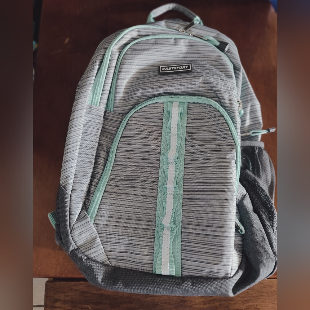 Eastsport Mint Green Gray School Backpack